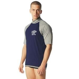 Vintage EASTERN LINES SURF & SKATE Mens Navy/Grey Rash Guard WET studio